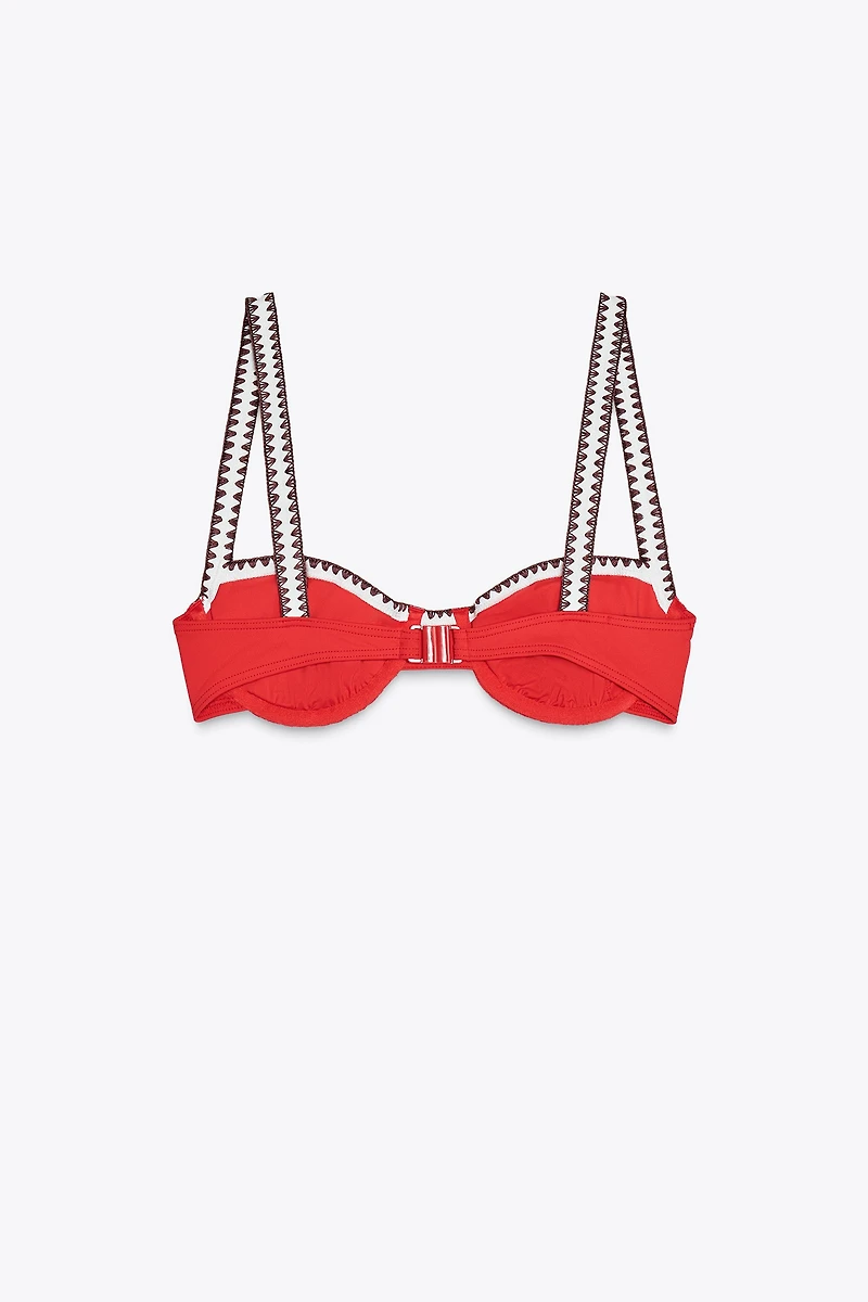 UNDERWIRE CONTRAST BIKINI TOP