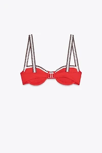 UNDERWIRE CONTRAST BIKINI TOP