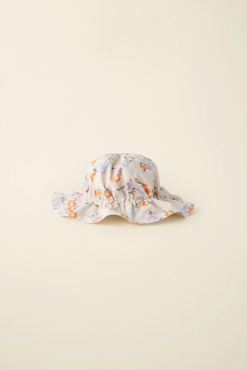 FLORAL POPLIN HAT CREATED BY CARAMEL LONDON X ZARA