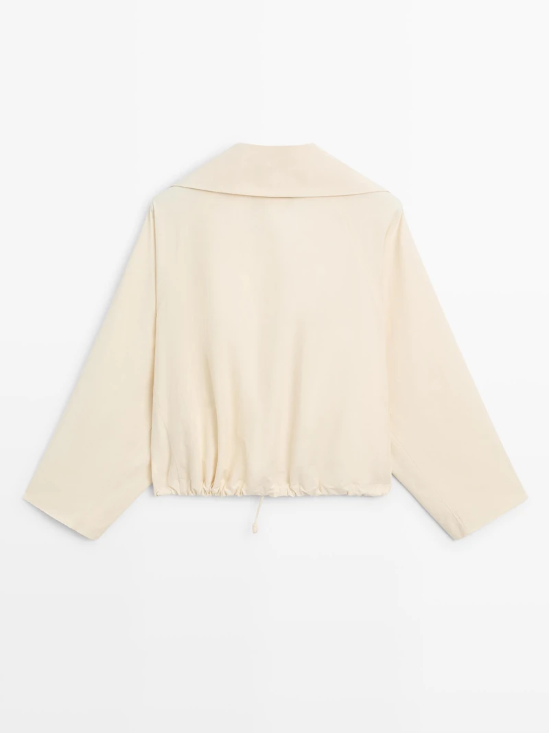 Veste en coton à détail boutons