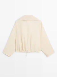 Veste en coton à détail boutons