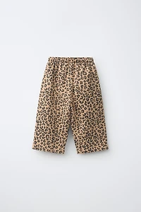 ANIMAL PRINT BALLOON PLUSH PANTS