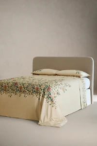 DRAP DE DESSUS SATIN IMPRIMÉ FLEURS