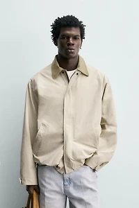 BLOUSON TECHNIQUE COL EN CONTRASTE