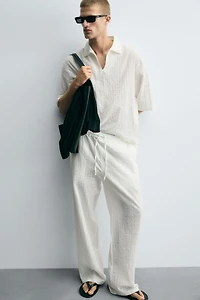 PANTALON COUPE DÉCONTRACTÉE STRUCTURÉ