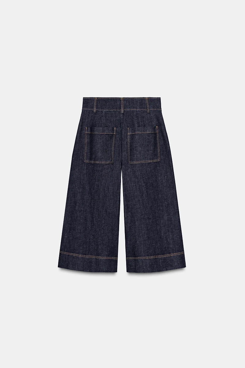 Z1975 LONG PLEATED DENIM SHORTS