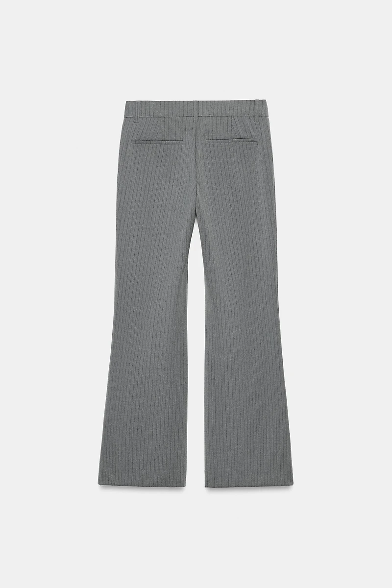LOW-RISE PINSTRIPE PANTS