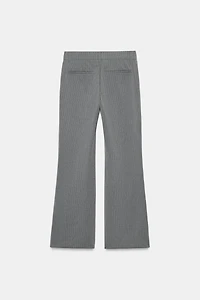 LOW-RISE PINSTRIPE PANTS