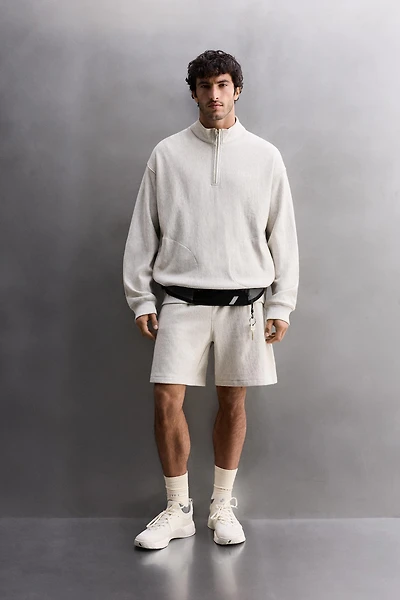 QUARTER-ZIP SWEATSHIRT WITH POCKETS