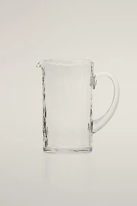 HAMMERED GLASS PITCHER