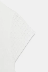 TOP EN MAILLE MANCHES BIMATIÈRE