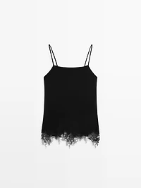 Camisole top with lace detail
