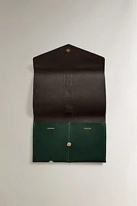 LEATHER CABLE ORGANIZER WALLET