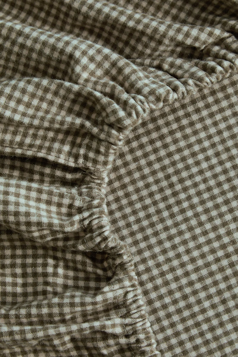 CHILDREN'S GINGHAM FLANNEL FITTED SHEET
