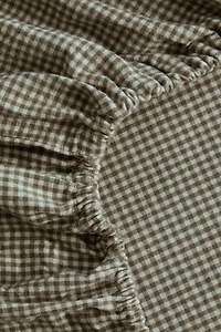 CHILDREN'S GINGHAM FLANNEL FITTED SHEET