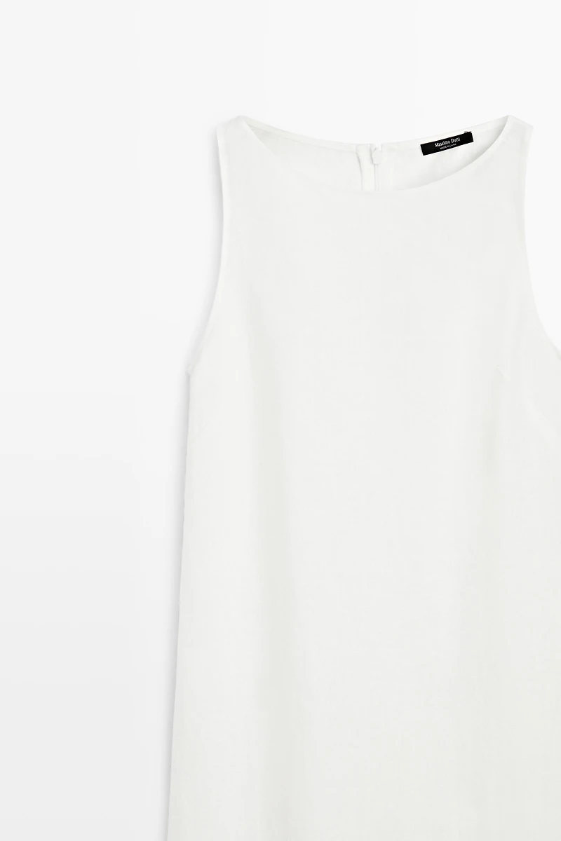 Robe encolure américaine 100 % lin