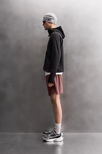 TECHNICAL COMBINATION FLEECE HOODIE SWEATSHIRT