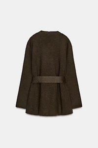 BELTED KNIT CARDIGAN