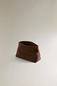 SPLIT SUEDE MAKEUP BAG