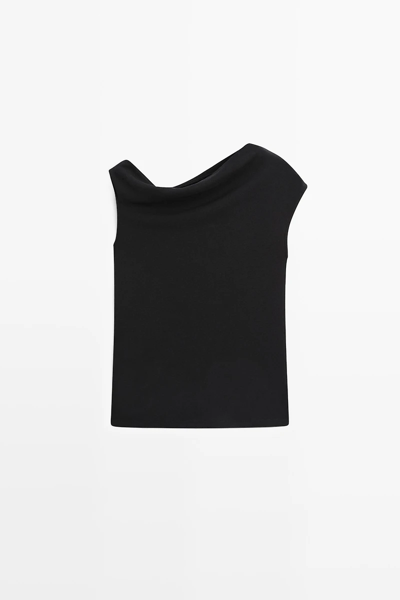 Top asymétrique détail bijou