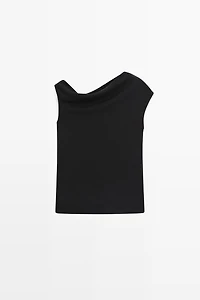 Top asymétrique détail bijou