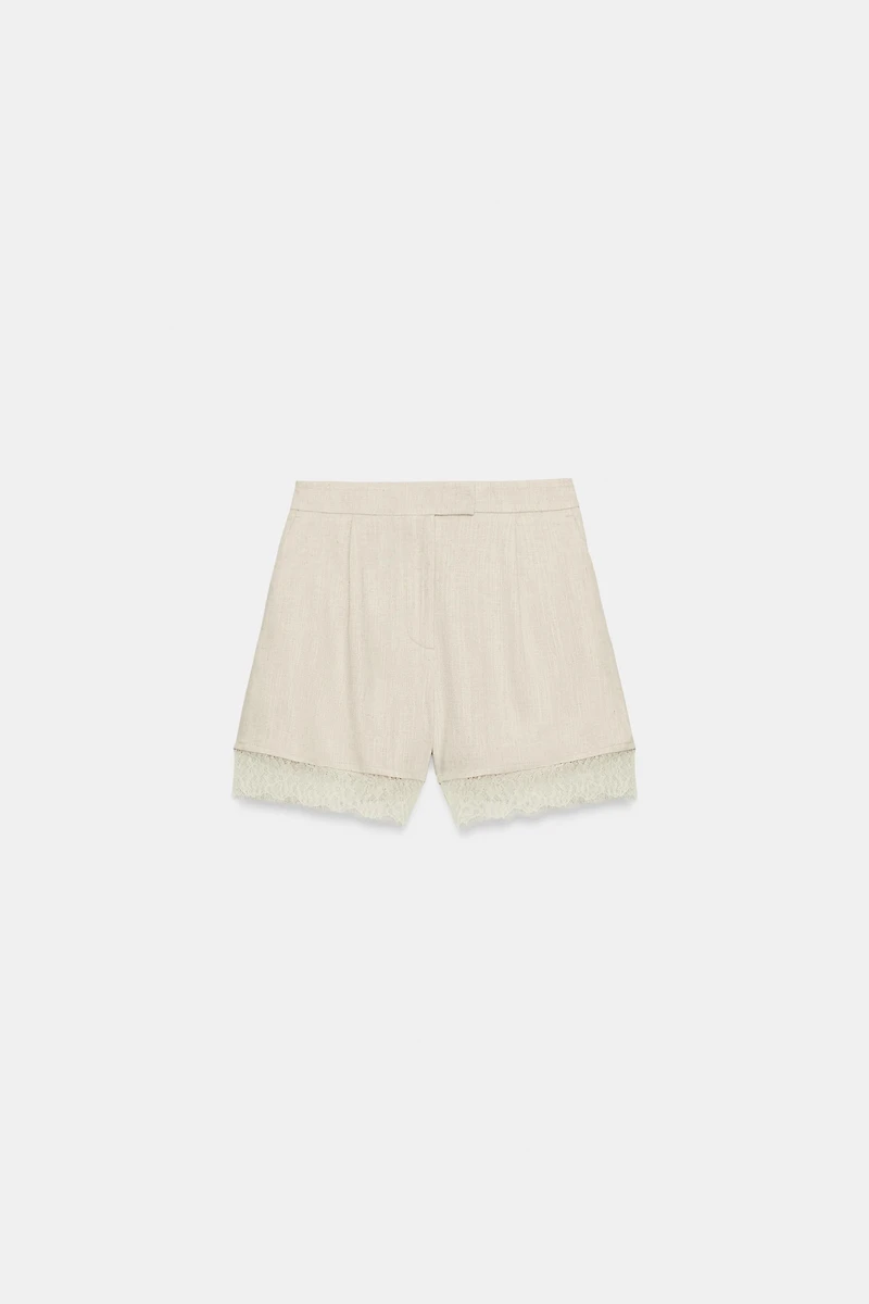 LACE TRIM SHORTS