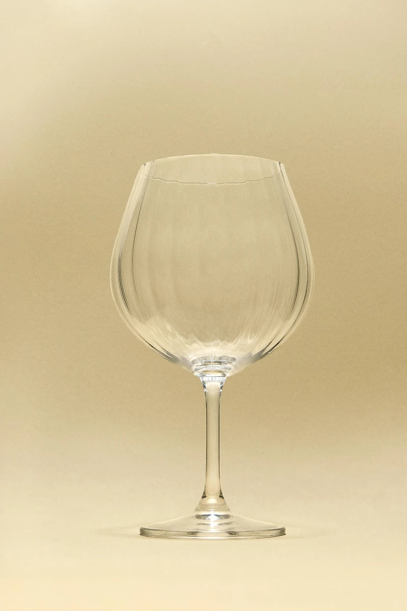 TEXTURED CRYSTALLINE WINE GLASS