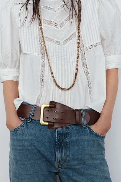 CEINTURE 100% CUIR BOUCLE PASSANT