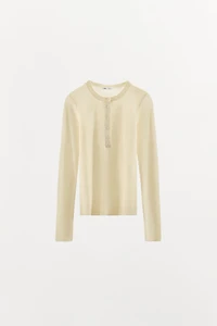 COTTON BUTTON T-SHIRT