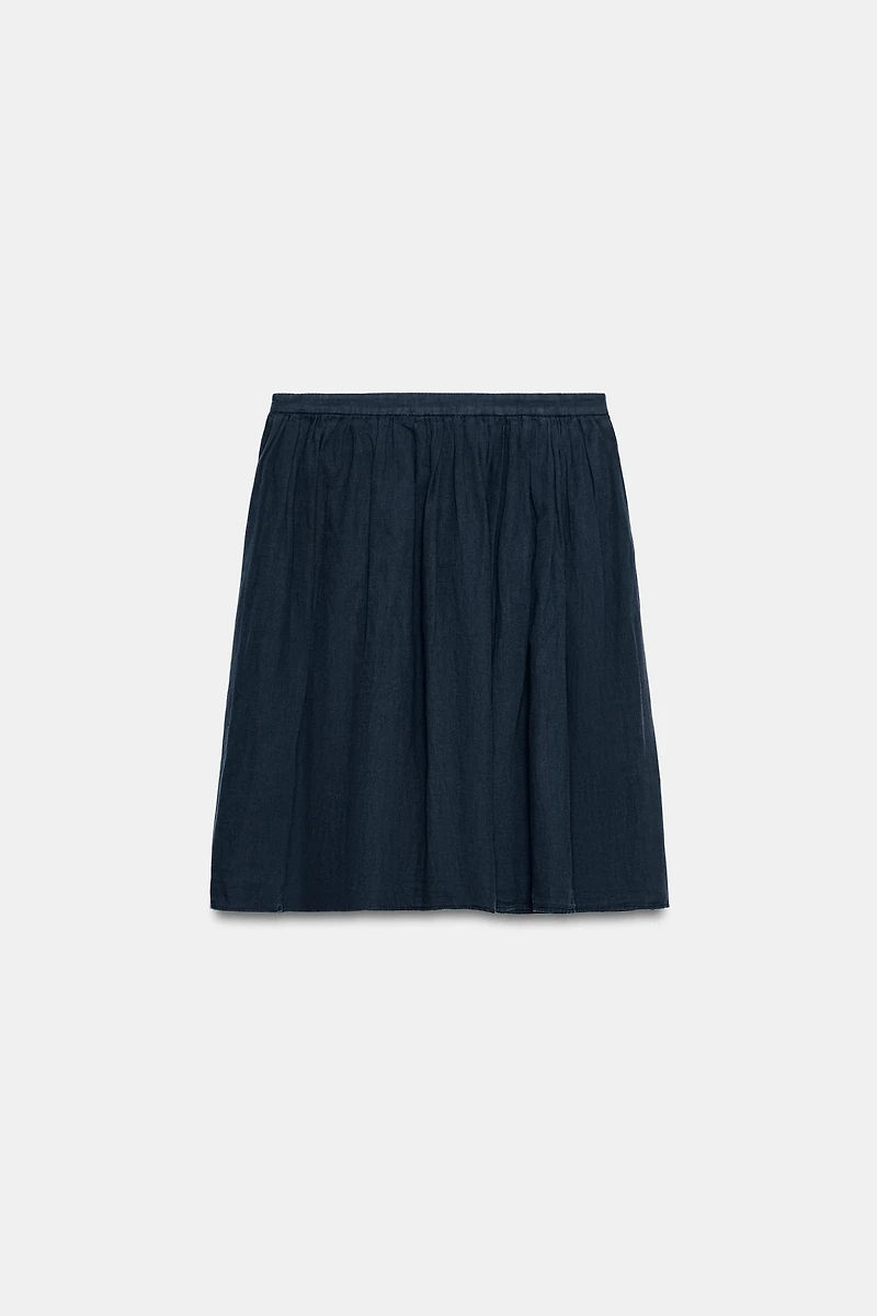 JUPE MI-LONGUE AVEC LIN ZW COLLECTION
