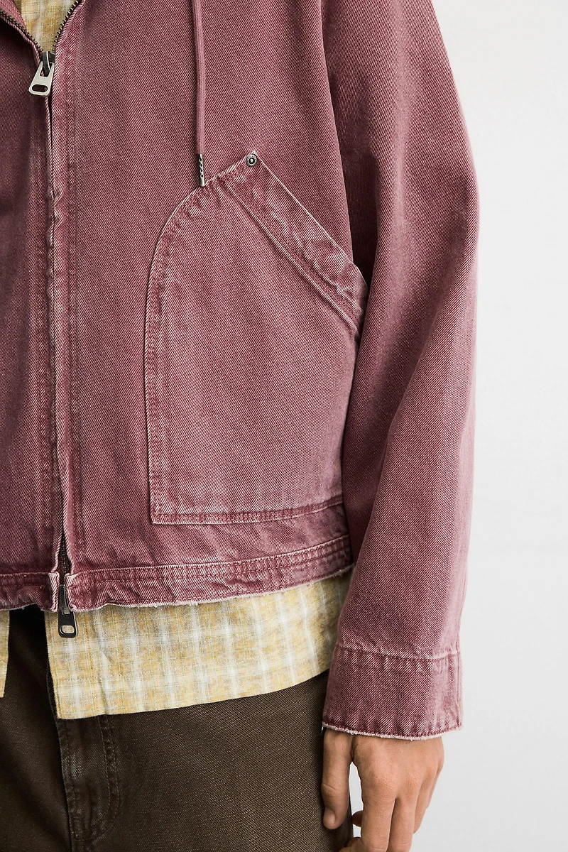 WASHED HOODIE JACKET