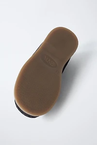 LEATHER SADDLE LOAFERS