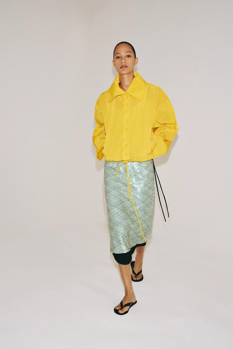 ZW COLLECTION HIGH COLLAR BOMBER JACKET