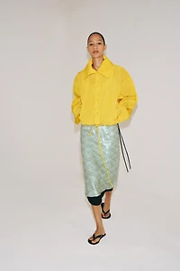 ZW COLLECTION HIGH COLLAR BOMBER JACKET