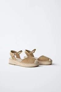 TOPSTITCHED ESPADRILLES