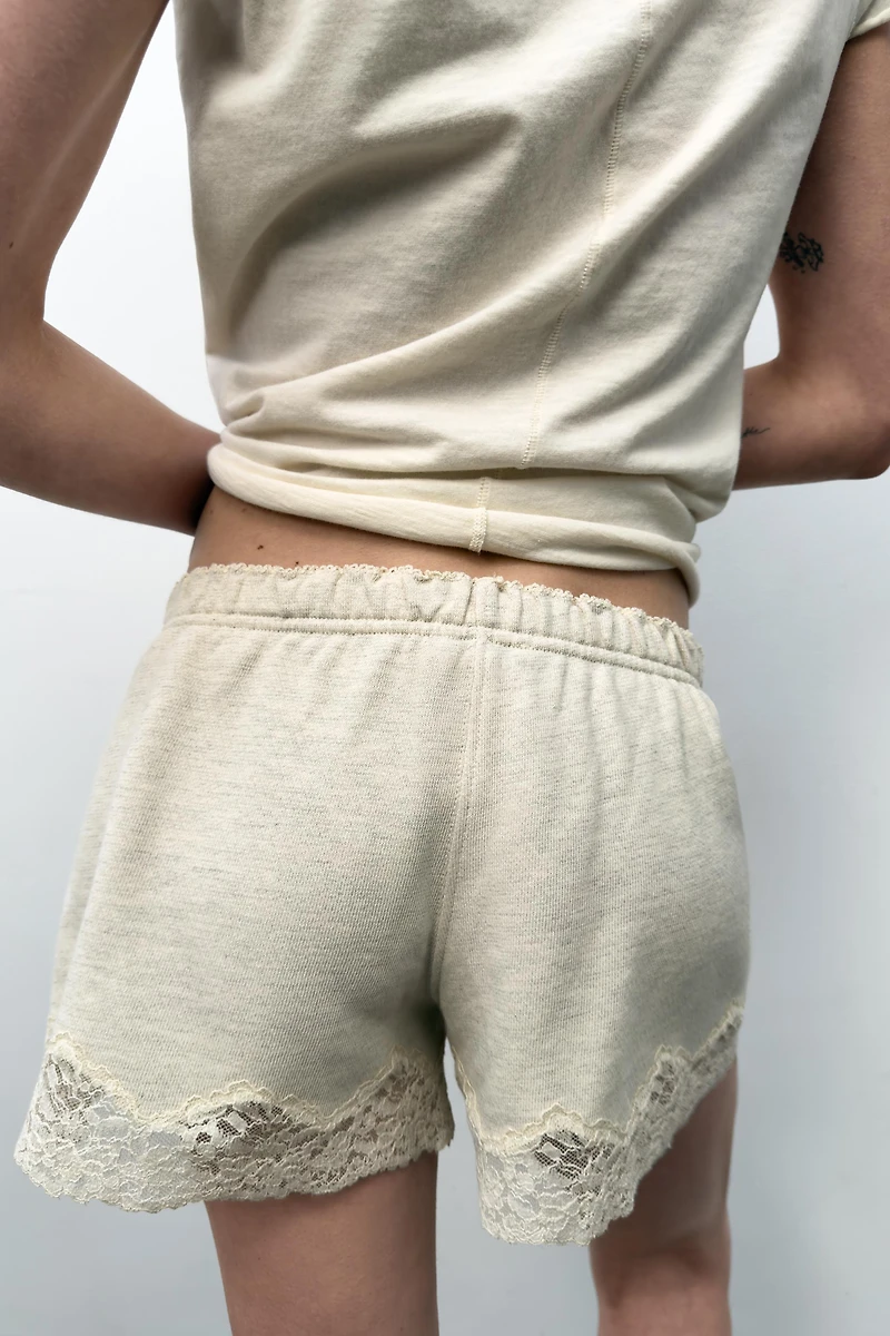 LACE COMBINATION SHORTS