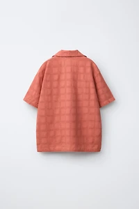 TEXTURED PLAID SHIRT