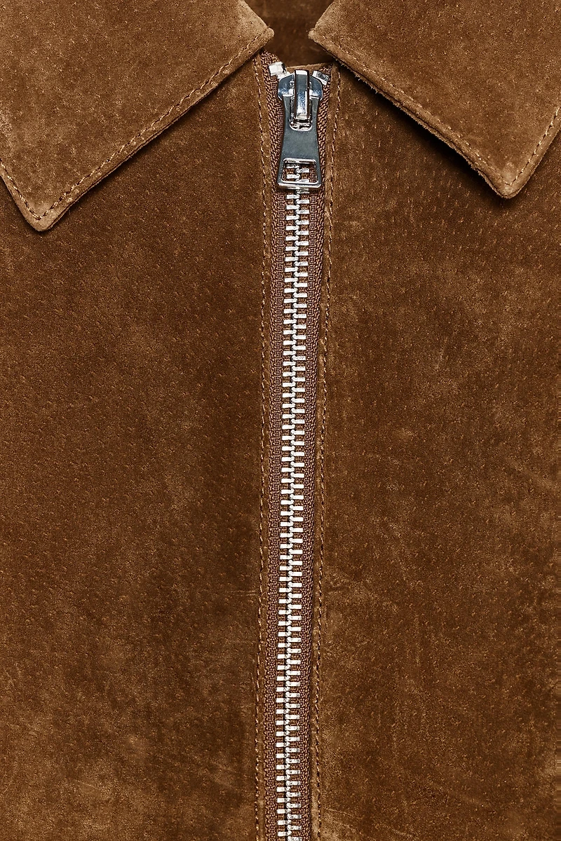 100% LEATHER SHORT JACKET
