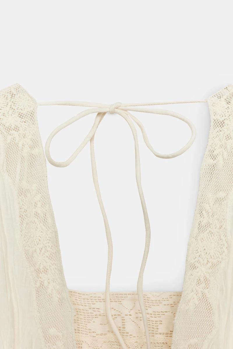 PLEATED LACE DRESS ZW COLLECTION