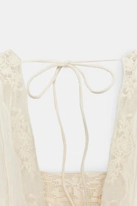 PLEATED LACE DRESS ZW COLLECTION
