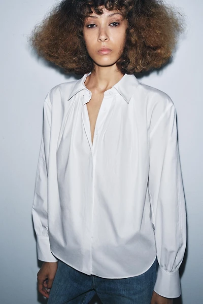 CHEMISE POPELINE PLIS COLLECTION ZW