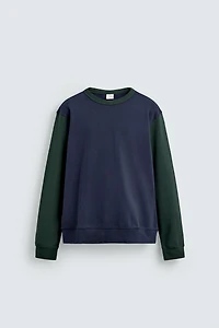 COLOR BLOCK CREWNECK SWEATSHIRT