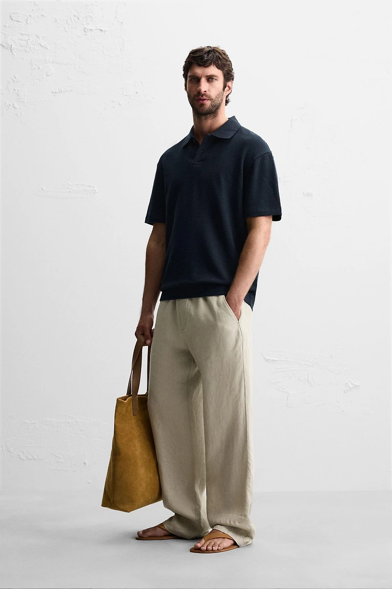 JACQUARD TEXTURED POLO SHIRT