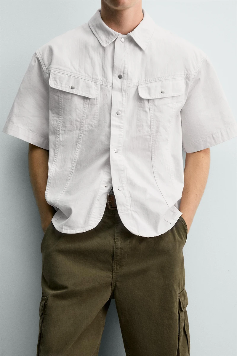 WASHED BOXY FIT OVERSHIRT