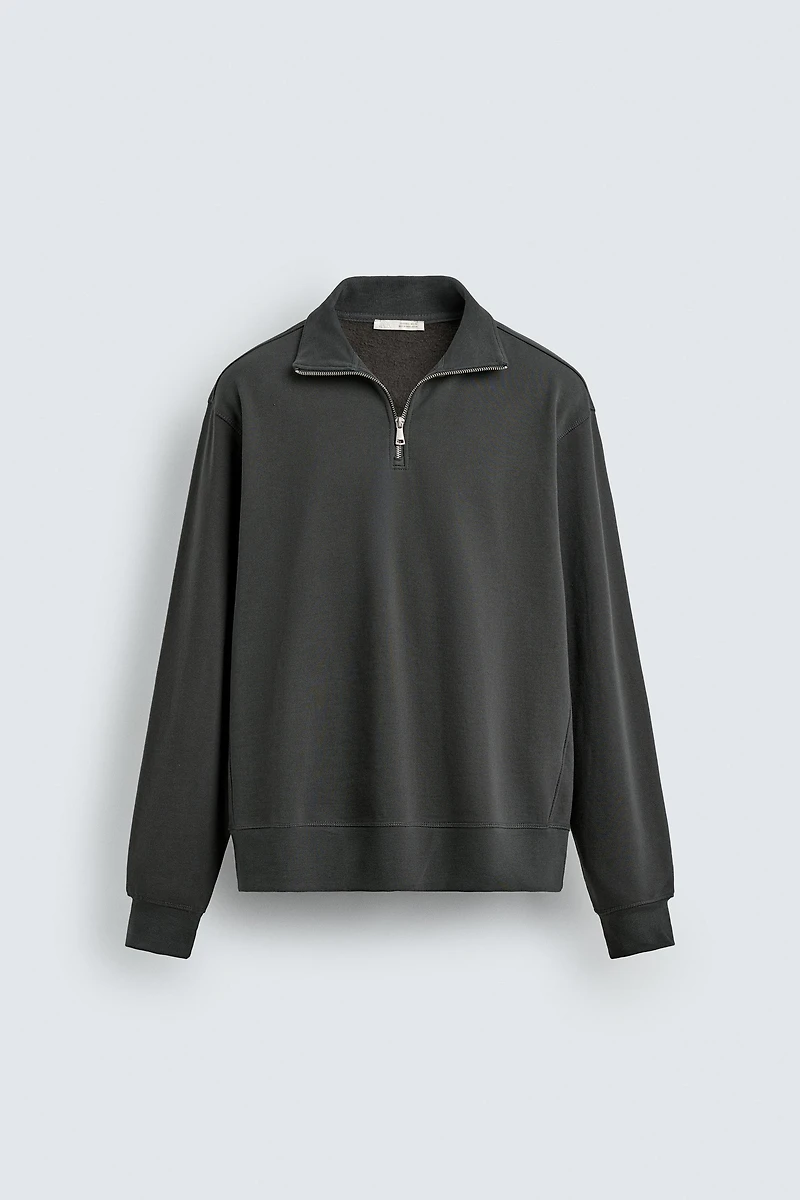 BASIC QUARTER-ZIP SWEATSHIRT