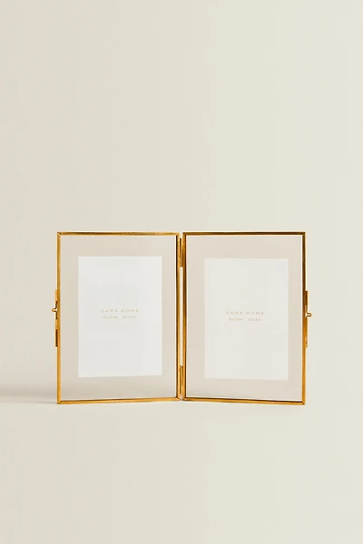GOLDEN DOUBLE PICTURE FRAME