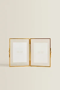 GOLDEN DOUBLE PICTURE FRAME