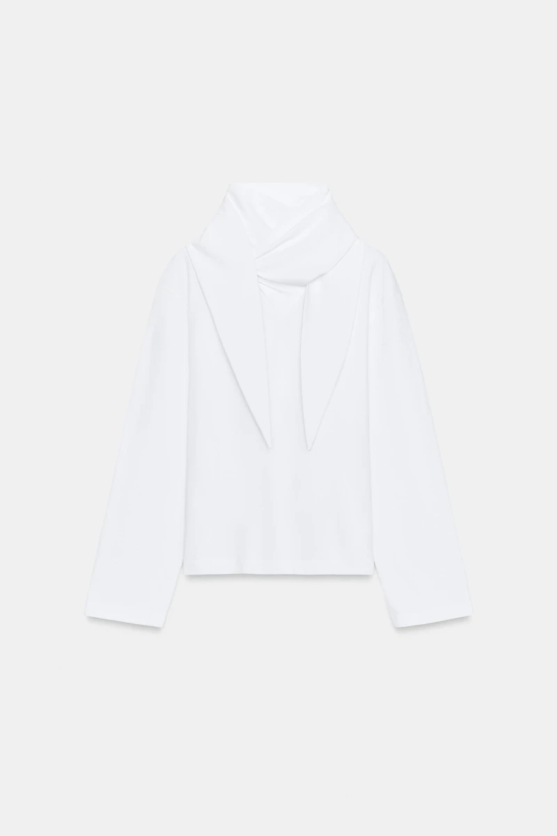 T-SHIRT COTON ÉPAIS À NŒUDS
