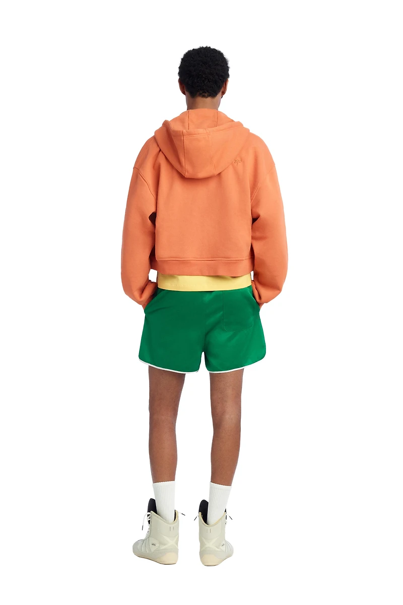 SATIN SHORTS WITH CONTRAST TRIM