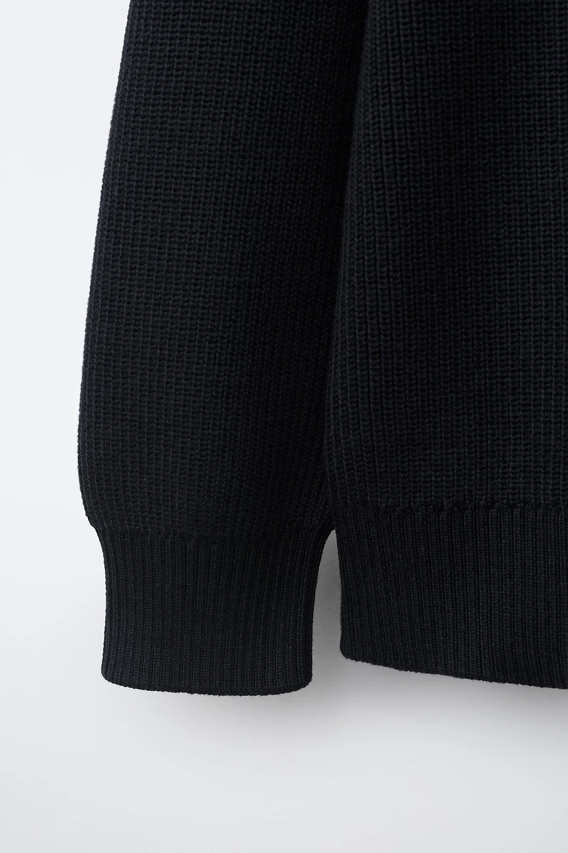 STRIPED PURL KNIT JUMPER